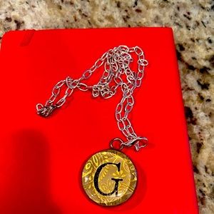 Necklace- G - Initial necklace